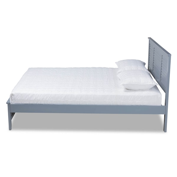 Adela Grey Finished Wood Full Size Platform Bed